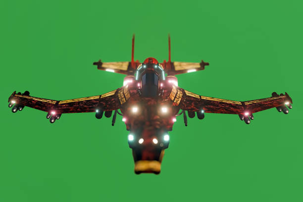 istock spaceship fighter isolated on green background 1715494504