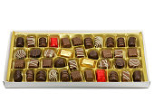 chocolate box isolated on white background