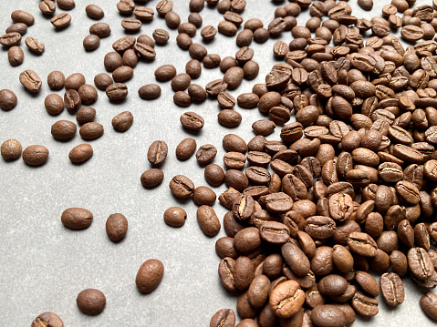 Roasted fresh coffee beans