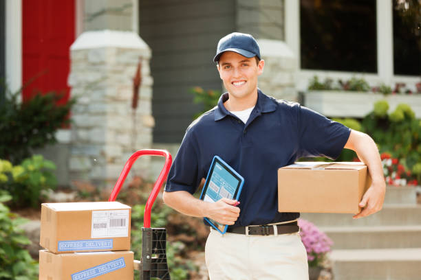 istock Package Delivery Man at Customer's Home Close-up 171552646