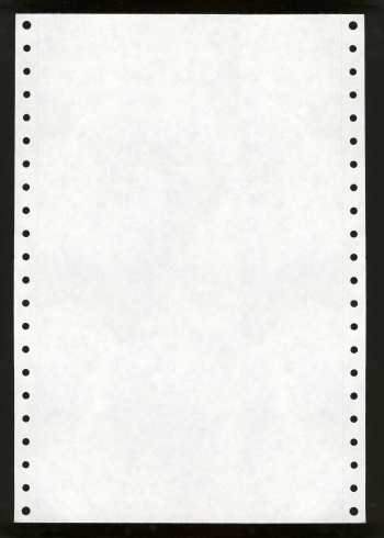 oplukker virkningsfuldhed skrive et brev Dot Matrix Printer Paper Stock Photo - Download Image Now - Perforated,  Paper, Computer Paper - iStock