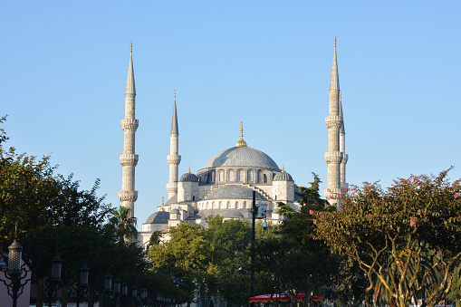 Blue Mosque in Istanbul. Sultanahmet Mosque in the center of the historical part of Istanbul.