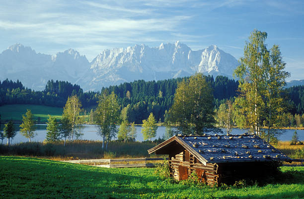 Kitzbuhel hut stock photo