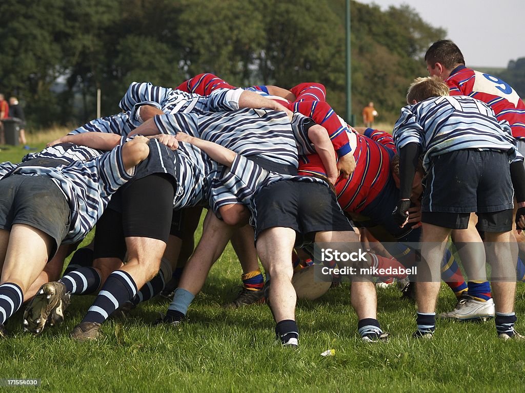 Il grande spinta - Foto stock royalty-free di Rugby - Sport