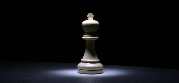 Chess King Spotlighted stock photo