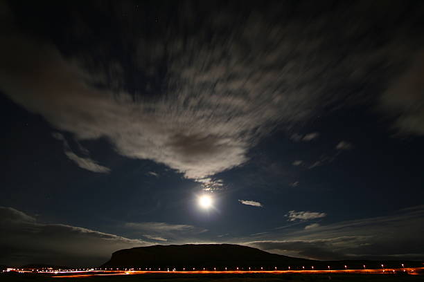 Icelandic night stock photo