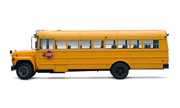 School Bus "School bus, complete with work path for your convenience." school buses stock pictures, royalty-free photos & images