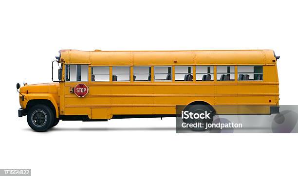 Foto de Ônibus Escolar e mais fotos de stock de Ônibus Escolar - Ônibus Escolar, Vista Lateral, Ônibus