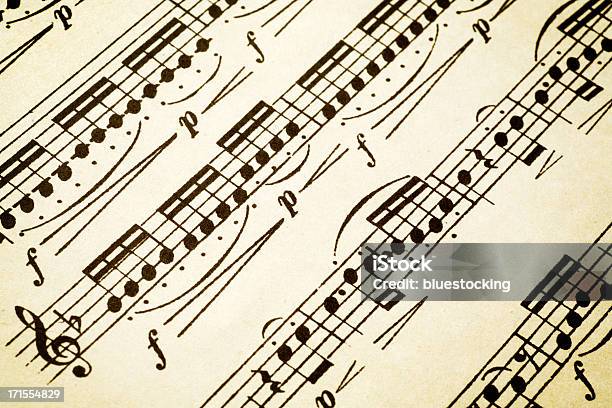 Sheet Music Stock Photo - Download Image Now - Baroque Style, Sheet Music, Antique