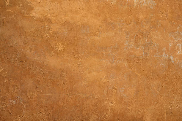orangefarbene oder braune römischer wall, rom, italien - roman italian culture wall textured stock-fotos und bilder