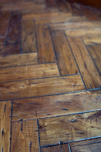 istock Hardwood Floor-Distressed Alderwood 171554946