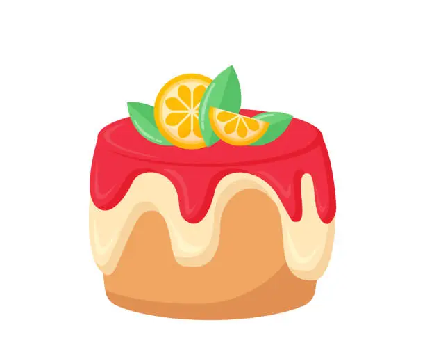 Vector illustration of Sweet cake vector concept