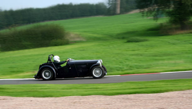 Sports car cornering