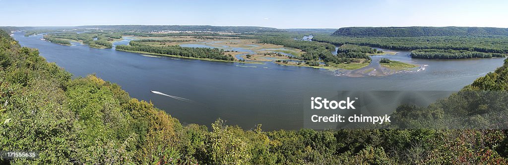 Panorama do rio Mississippi - Royalty-free Iowa Foto de stock