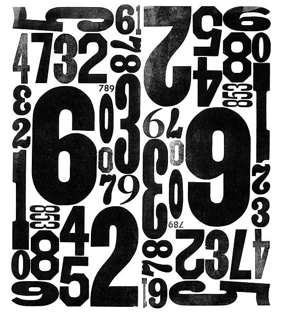 Grunge Wood Type Numbers 0123456789 Antique wood type numbers 0123456789 letterpress printed by hand. Cut them out and assemble your own type collage or message! Part of a series. More in my letterpress printing lightbox. letterpress photos stock pictures, royalty-free photos & images