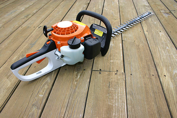 Gas Powered Bush Trimmer stock photo