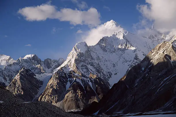 View of Gasherbrum IV from Ali Camp Base in the KarakoramSee other photos in: