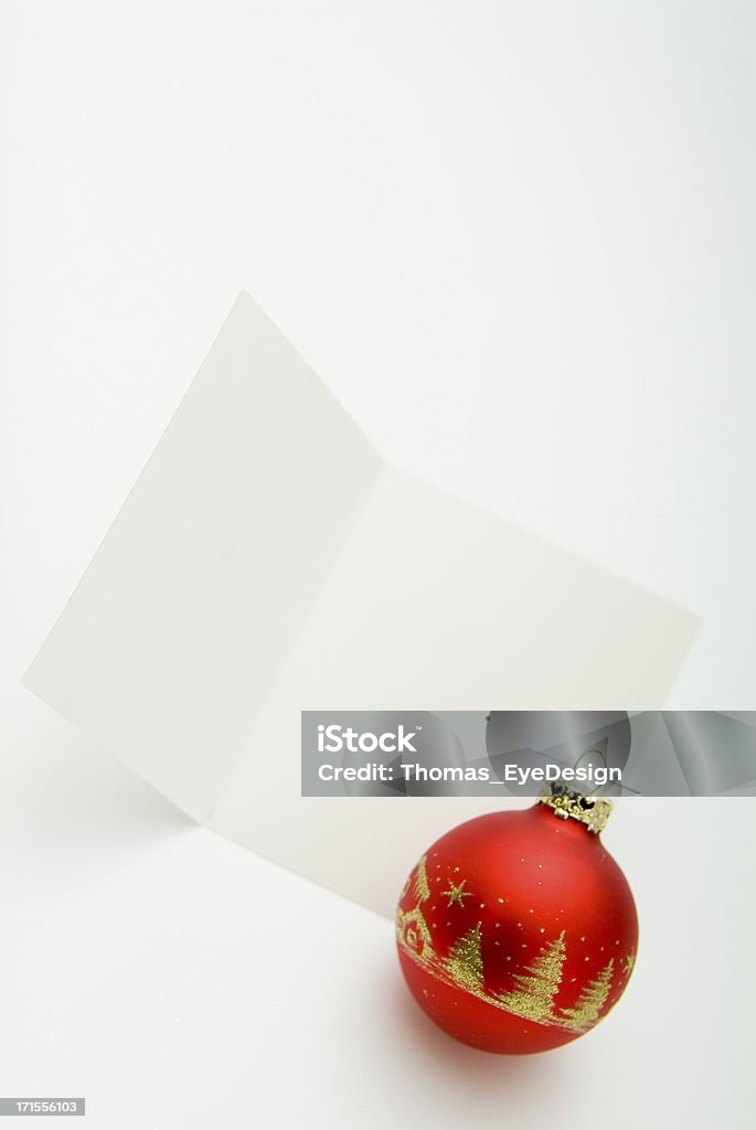 Branco Cartão de Saudações série - Royalty-free Bola de Árvore de Natal Foto de stock