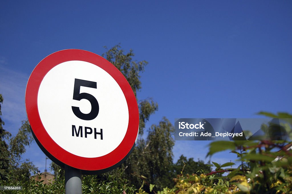 Easy Now Speed limit sign England Stock Photo