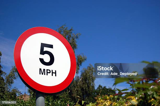 Easy Now Stock Photo - Download Image Now - England, Road Sign, Speed Limit Sign