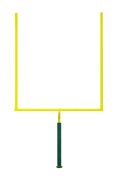 Football Goal Post American Football. Front view of Goal Post against a white background goal post stock pictures, royalty-free photos & images
