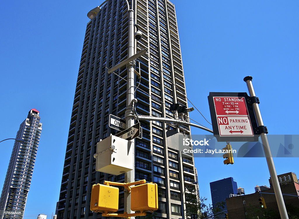 De circuito interno de TV de segurança câmeras de vigilância, East Side de Manhattan, NYC - Foto de stock de Antiterrorismo royalty-free