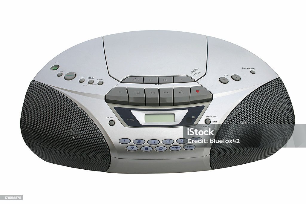 New Box (clipping path) A brand new boom box purchase in 2006. New Stock Photo