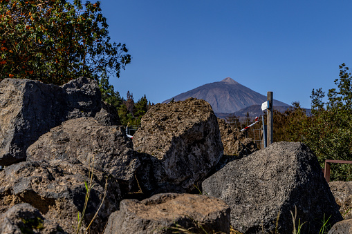 Beautiful landscape of the famous Pico del Teide mountain volcano in Teide National Park, Tenerife, Canary Islands, Spain