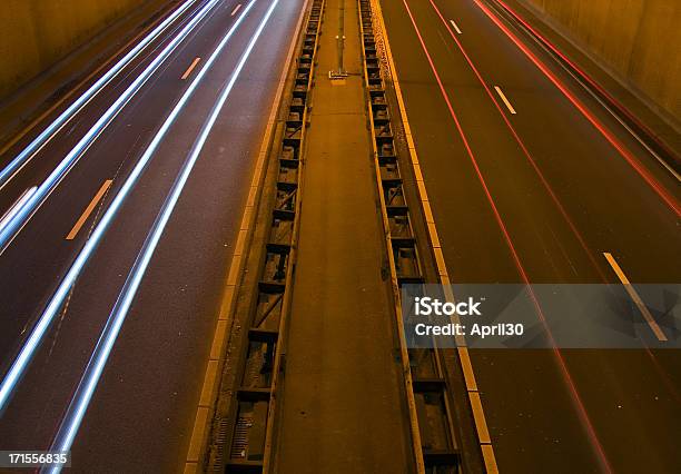 Autolichter In The Dark Stockfoto und mehr Bilder von Indiana - Indiana, Fernverkehr, Mehrspurige Strecke