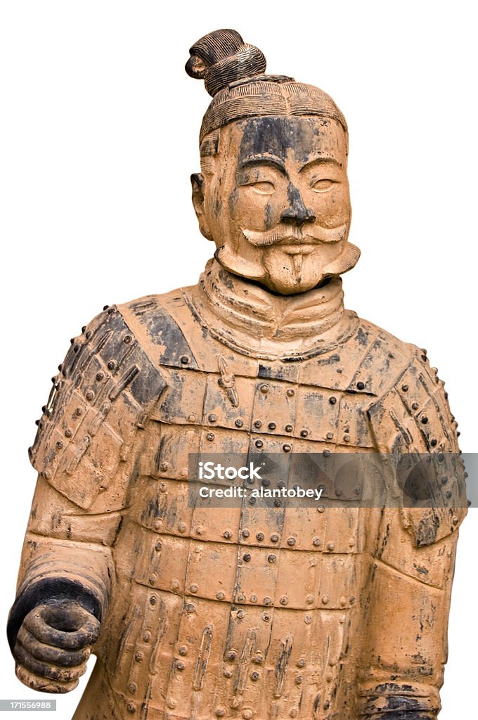 Xian China: Terracotta Warrior Statue Isolated on White Xian China: Terracotta Warrior Statue Isolated on WhiteSee my Xian/Terracotta lightbox at http://www.istockphoto.com/my_lightbox_contents.phplightboxID=893869 Afterlife Stock Photo