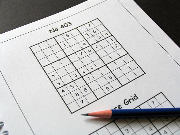 Sudoku puzzle stock photo