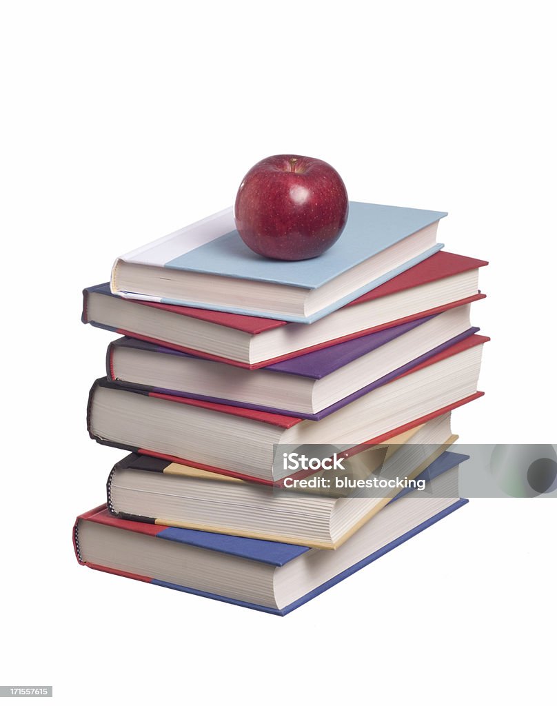 Apple e livros - Royalty-free Aluno da Escola Primária Foto de stock