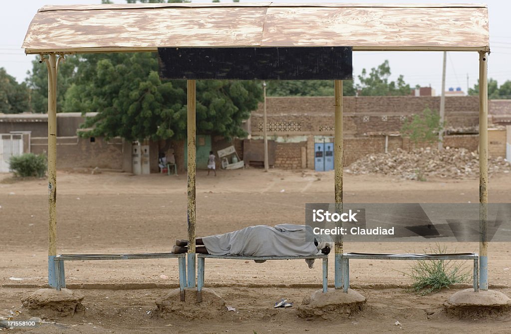 Man sleeping "Arabian man is sleeping outside under a roof, Sudan, see more pics of africa:" Khartoum Stock Photo