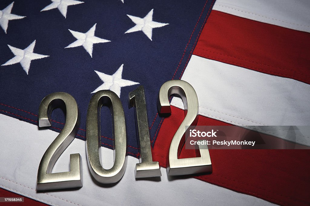 América Eleição presidencial de 2012 bandeira americana números de Prata - Royalty-free 2012 Foto de stock