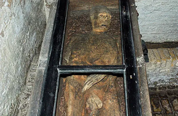 Digital image of Mummy, covered by glass.Location The Netherlands. No post processing, except auto levels.