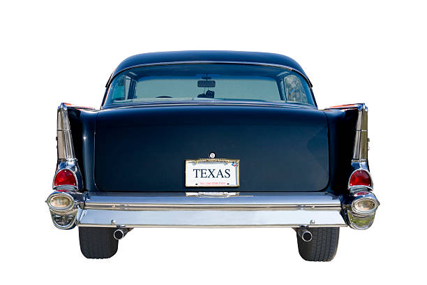 Rear View of 57 Chevy stock photo