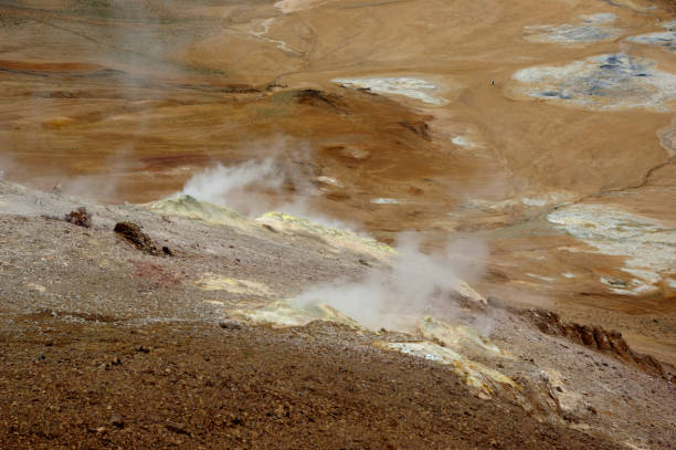 istock Geothermal activity yellow hill in Iceland 1715590089