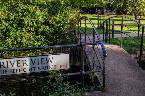 A bridge in Chase Green Gardens was named in honour of Dr Chris Jephcott. shot 3 October 2023