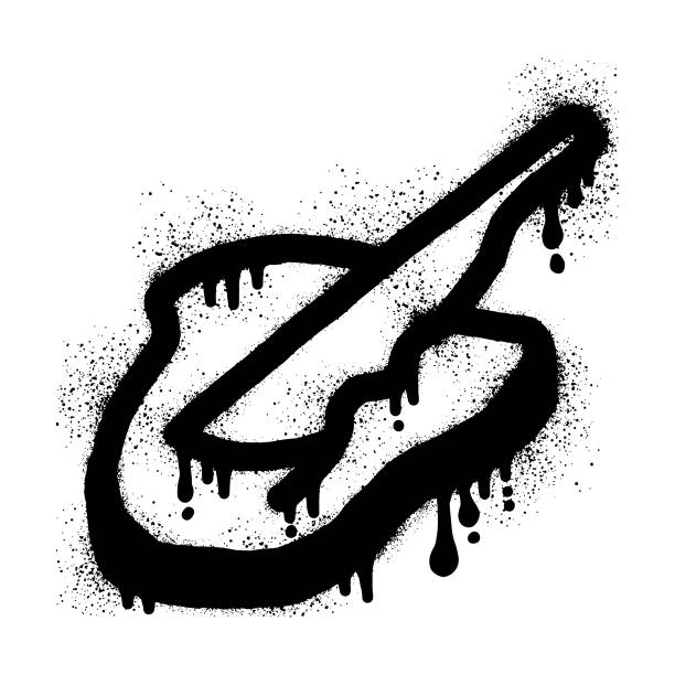 istock Butcher knife graffiti cutting steak with black spray paint art 1715614556