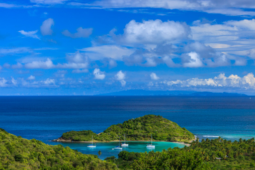 The beautiful view of Saint Lucia island during daytime