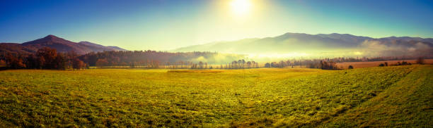 cades cove, great smoky mountains national park - great smoky mountains flash photos et images de collection