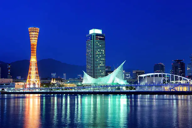 Kobe Harbor , Japan nightshot