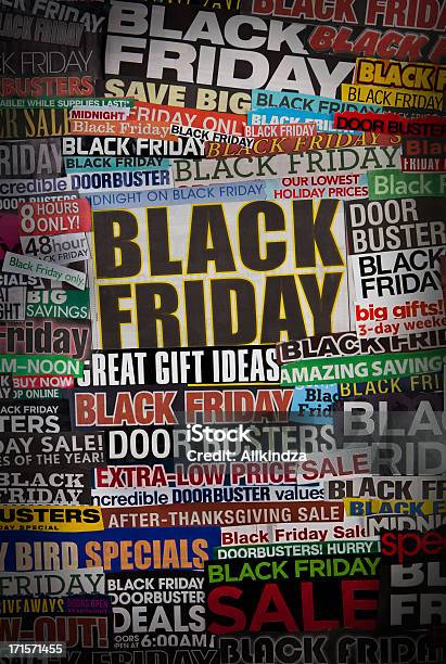 Bunte Collage Schwarzen Freitag Morgenzeitung Stockfoto und mehr Bilder von Black Friday - Black Friday, Abmachung, Vertikal