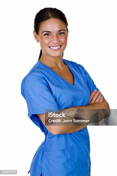 활기참 의료 담당자 여자 간호사에 대한 스톡 사진 및 기타 이미지 - 여자 간호사, 치과 의사, 흰색 배경