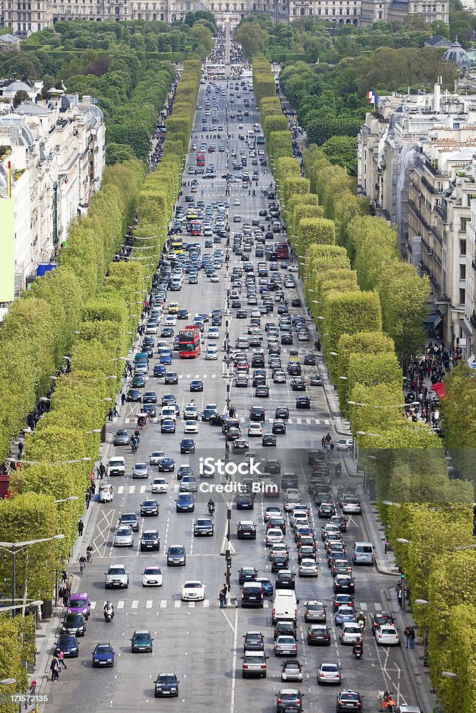 Traffic on Avenue des Champs Eysees, Paris, France click below to view more related images: Traffic Jam Stock Photo