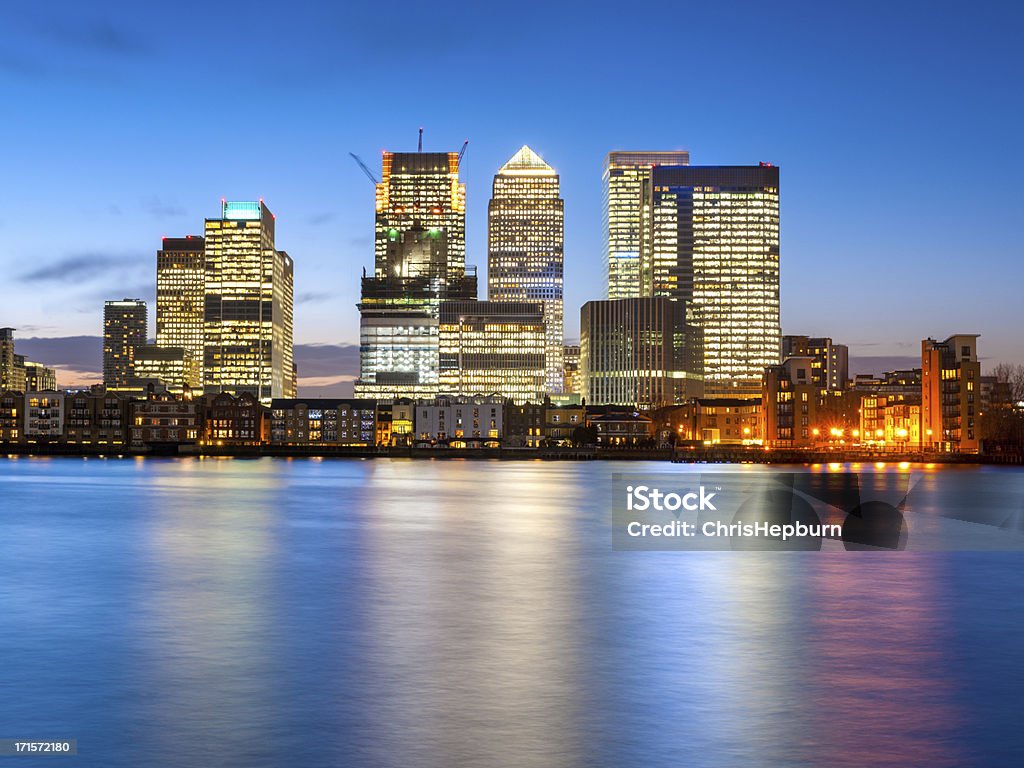 Canary Wharf, Londra, Inghilterra - Foto stock royalty-free di Acqua