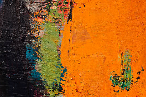 istock Abstract painted orange,  green and blackart backgrounds. 171572316