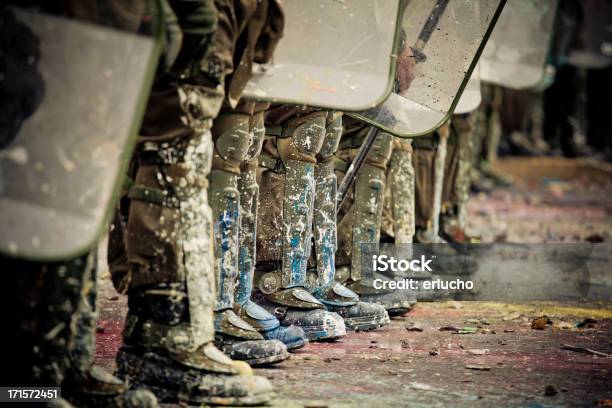 Riot Police Stock Photo - Download Image Now - Chile, Protest, Police Force