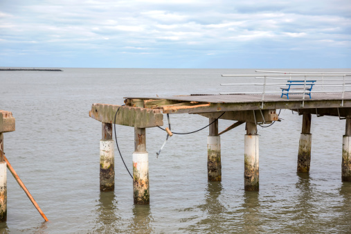 Picture taken after Hurricane Sandy. Damaged dock.RMClick here to view my other Tropical and Beach images
