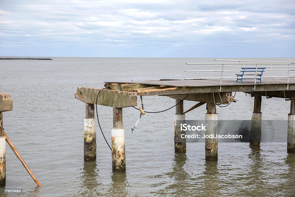 Tempo: Furacão Sandy danos em Nova Jersey - Royalty-free Cais - Estrutura Feita pelo Homem Foto de stock